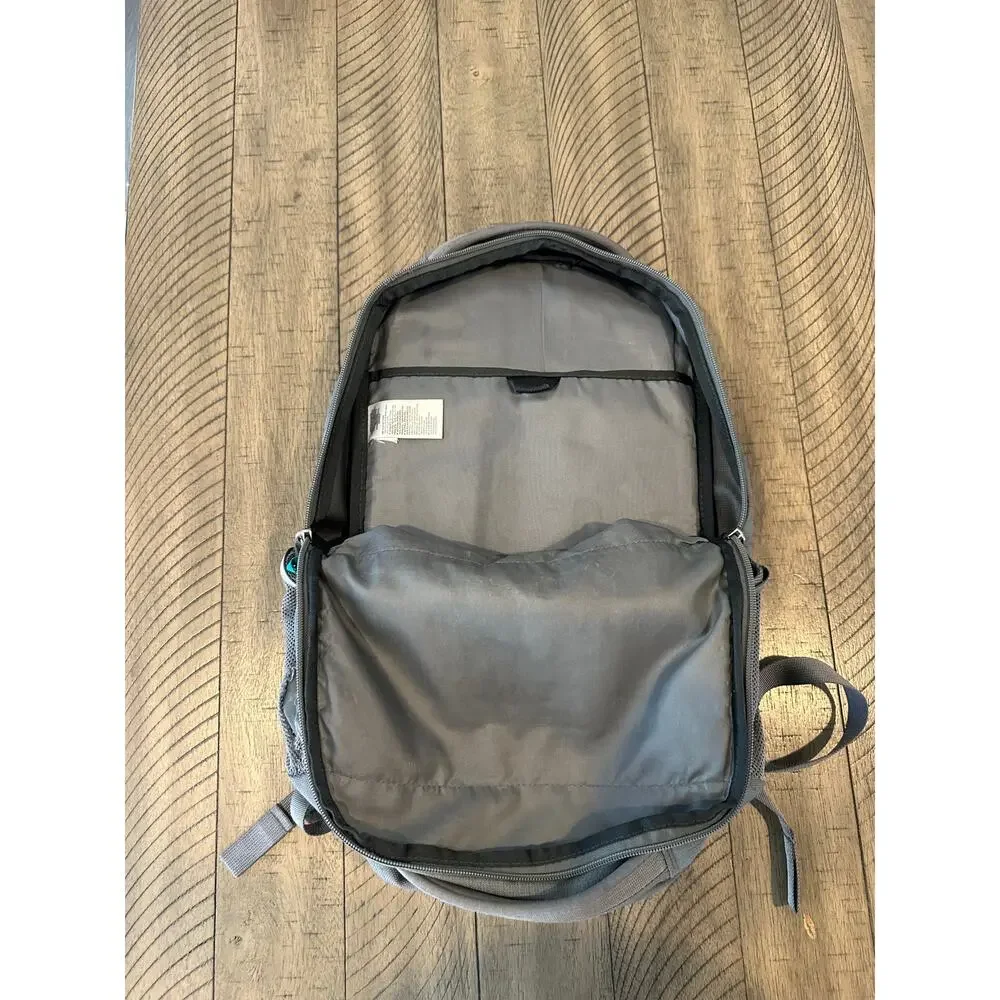 The North Face Jester Backpack Gray Teal Bungee Laptop Travel School Bag